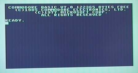 Ecran d'accueil du C128