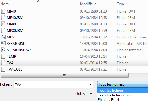 EXCEL - Fichier Ouvrir Tous les fichiers