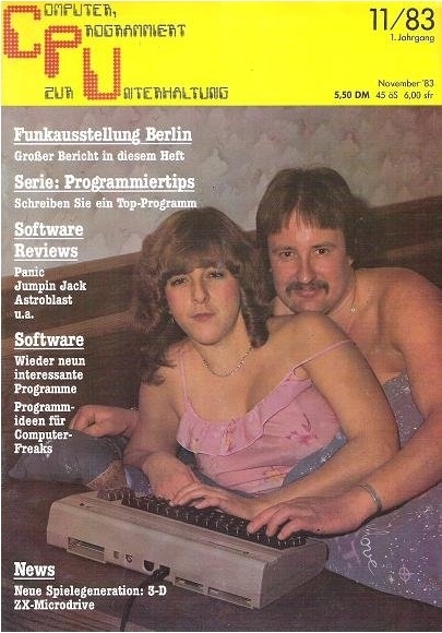 Couverture de CPU de novembre 1983 (magazine allemand) : l'informatique dans tous ses états... à ne pas mettre entre toutes les mains !