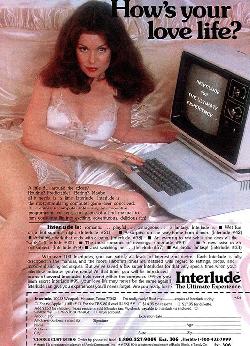 Publicité pour Interlude (1981), l'expérience ultime ! Les dessous de l'informatique sans fard... A couper le souffle !