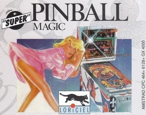 Jaquette du simulateur de flipper Super Pinball Magic pour console AMSTRAD GX4000 et ordinateurs CPC+ 464/6128 (Loriciel, 1991)