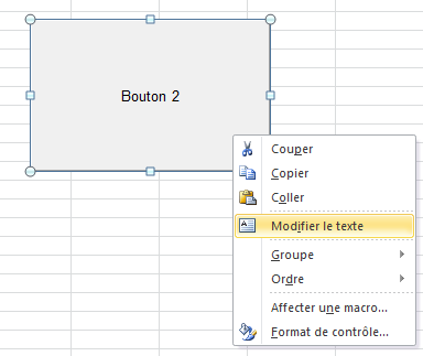 Bouton de commande Excel