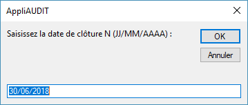 AppliAUDIT date clôt N