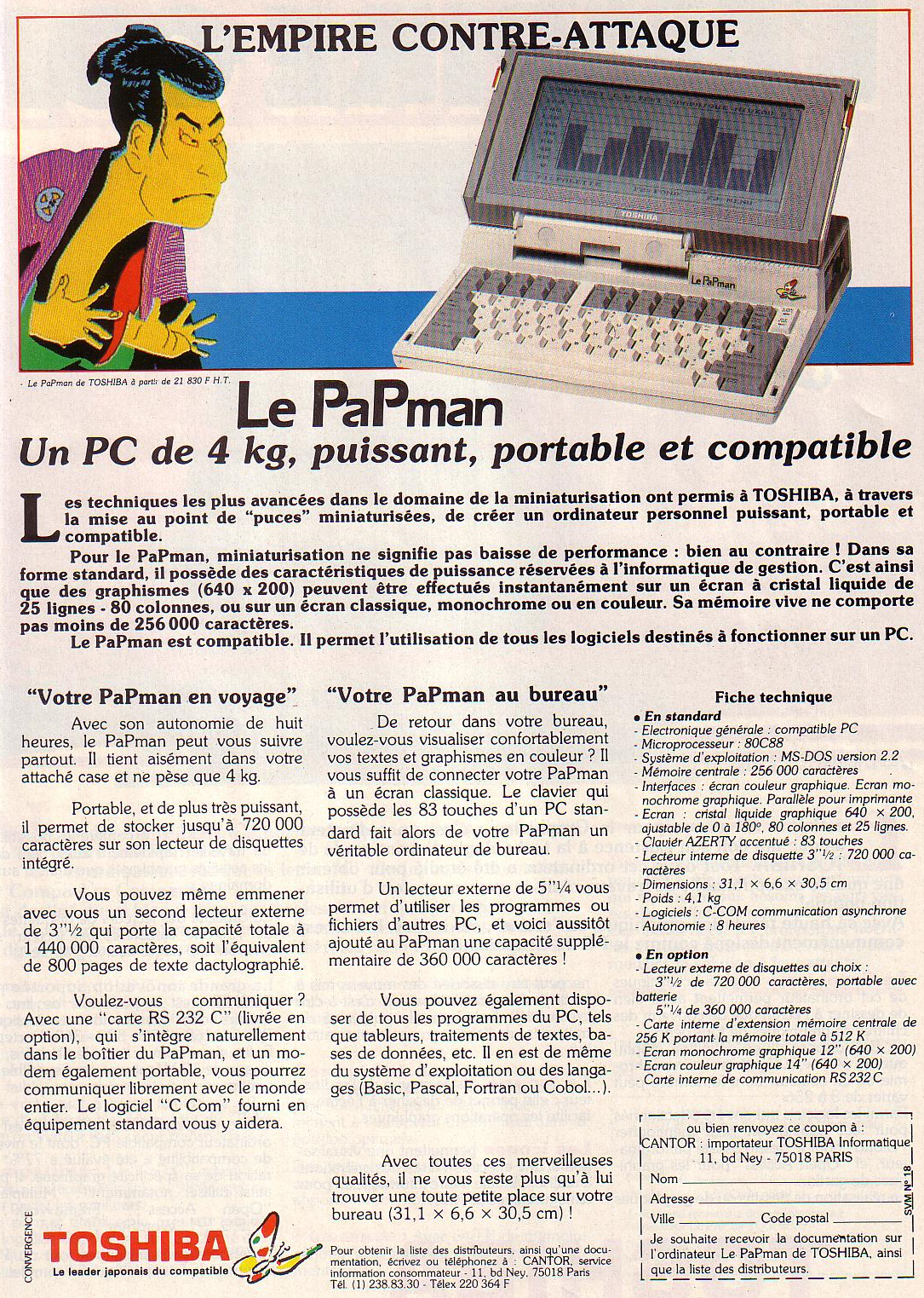 Publicité pour le PAPMAN (1985)