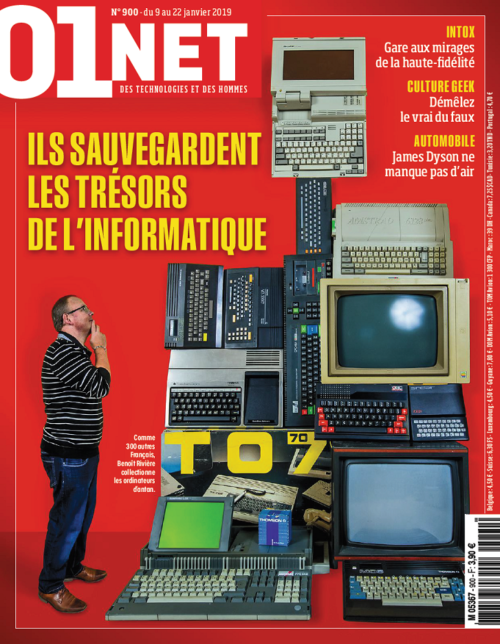 Couverture du n° 900 de 01net Magazine (du 09 au 22 janvier 2019)