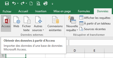 EXCEL - Menu données ACCESS