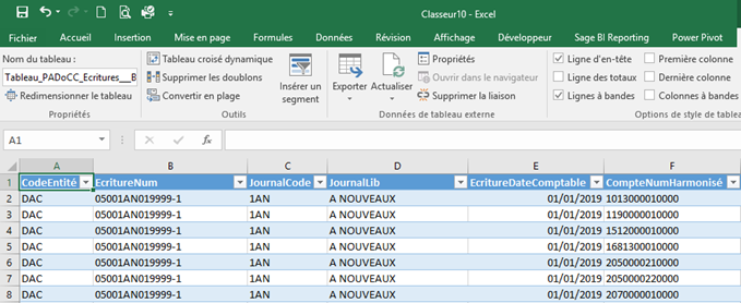 EXCEL - Résultat importation de données