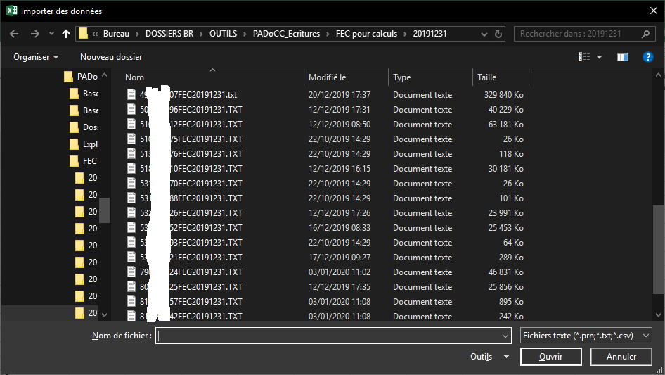 Excel Importer des données