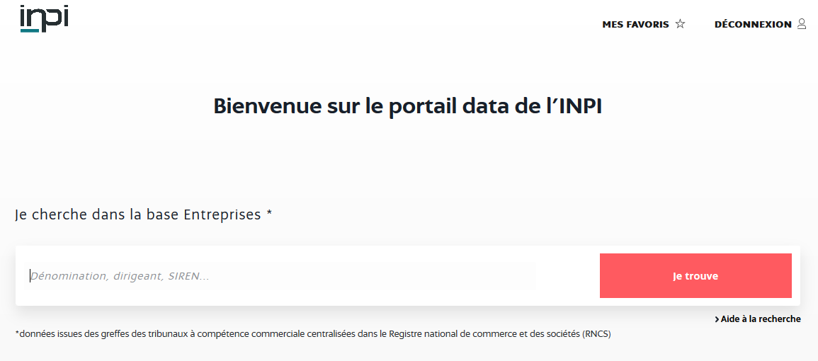 Portail data INPI