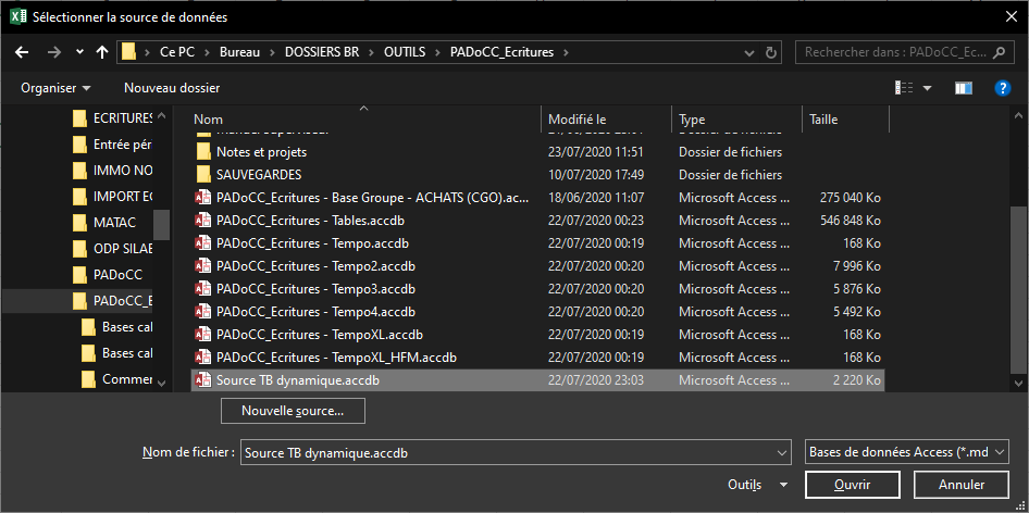 Excel - Données ACCESS (ouverture)