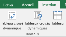 Excel - Insertion Tableaux