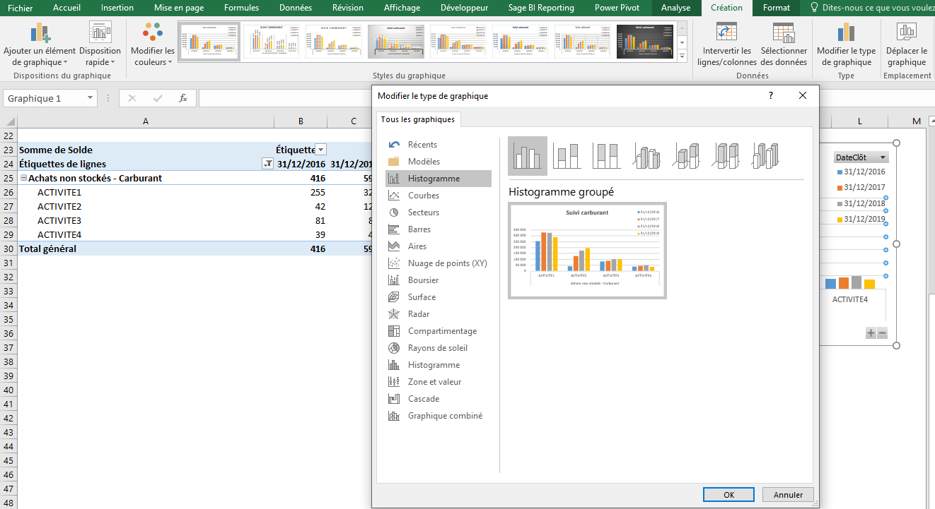 Excel - Options graphiques