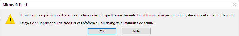 Excel - Références circulaires