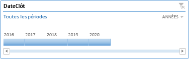 Excel - menu Insertion filtres chronologie