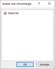 Excel - menu Insertion filtres insérer une chronologie