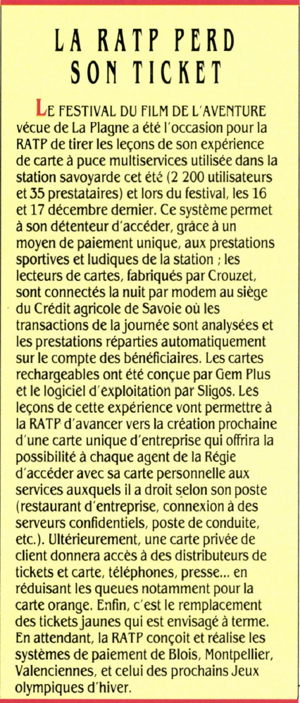 La RATP perd son ticket, SVM n° 68 (janvier 1990), p. 18