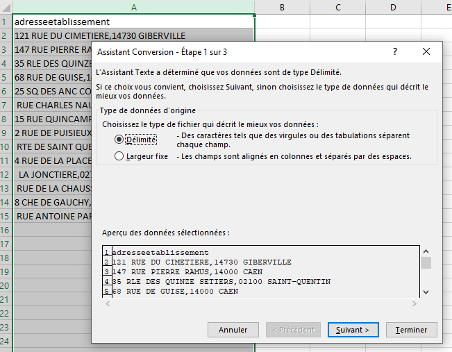 Excel - Conversion Données 2