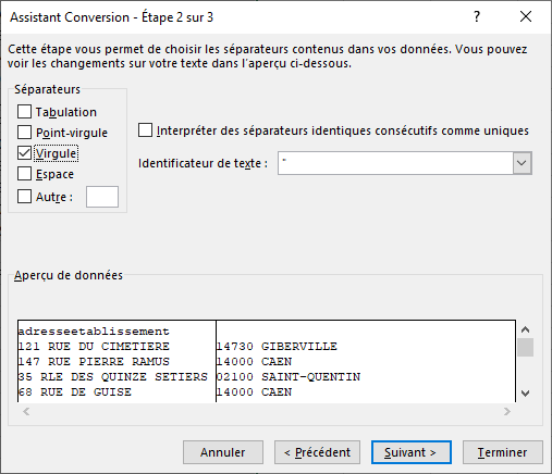 Excel - Conversion Données 3