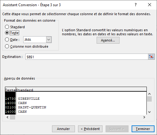 Excel - Conversion Données 7