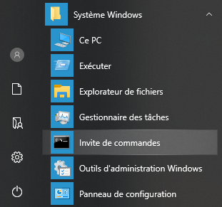 Menu Windows - Système