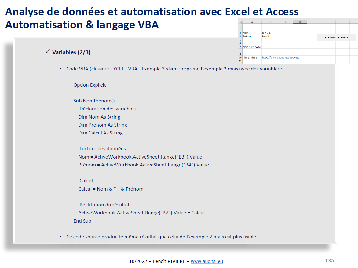 Volet 5 VBA