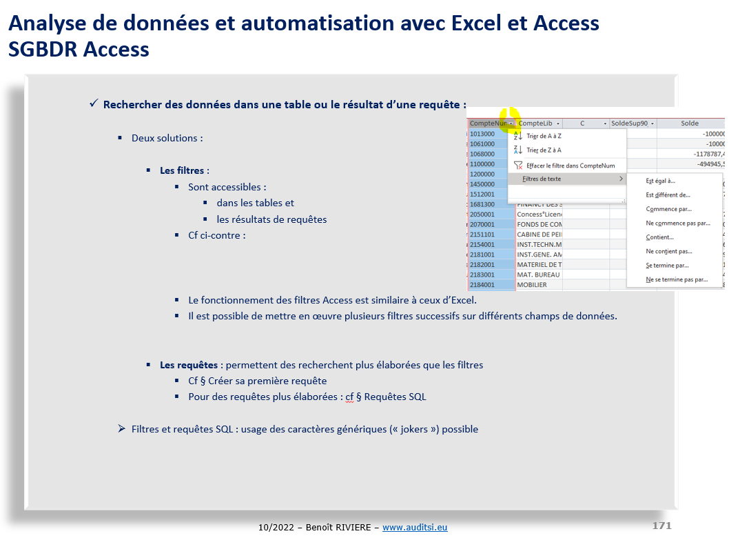 Volet 8 ACCESS