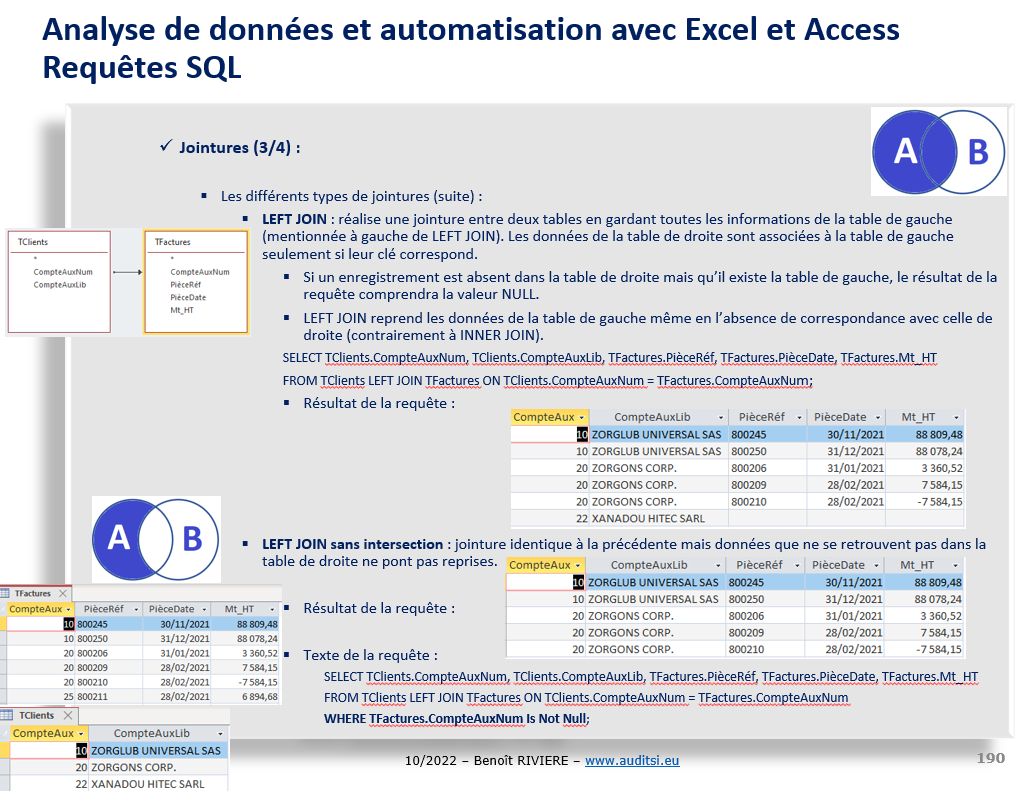 Volet 10 SQL Jointures