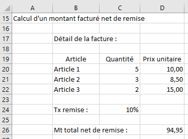 LET mt facture net remise