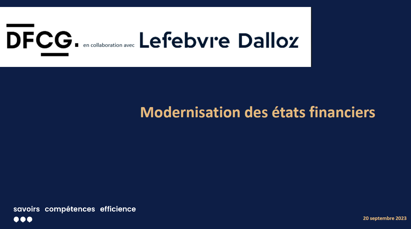 Wébinaire DFCG modernisation EF