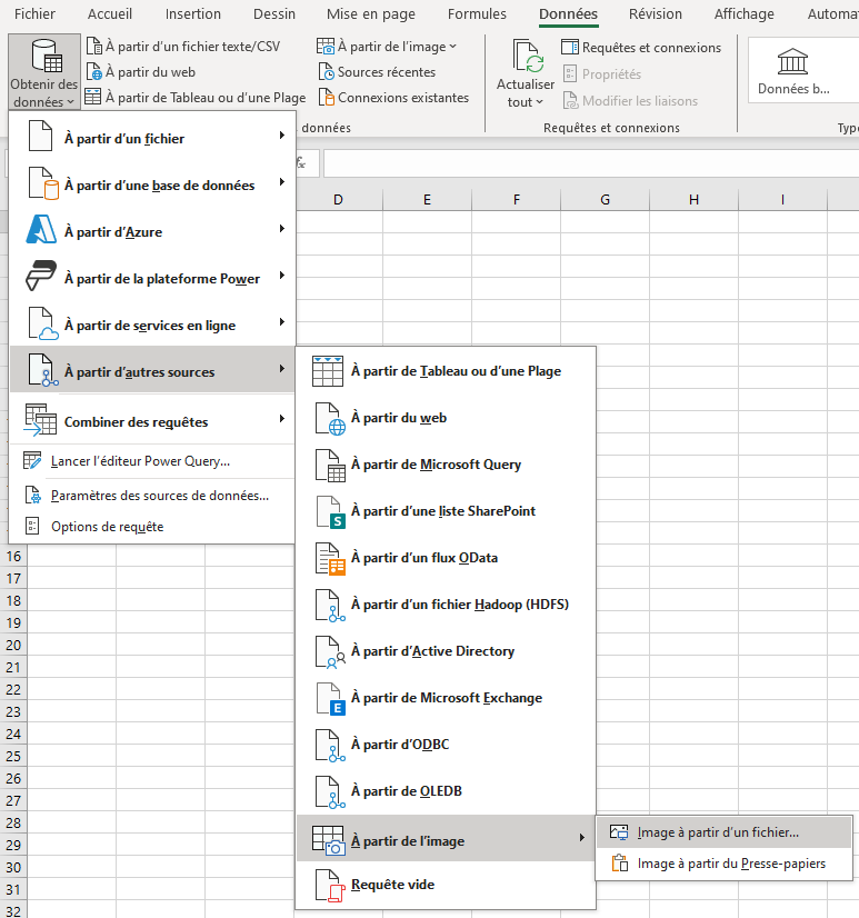 Excel Données Image