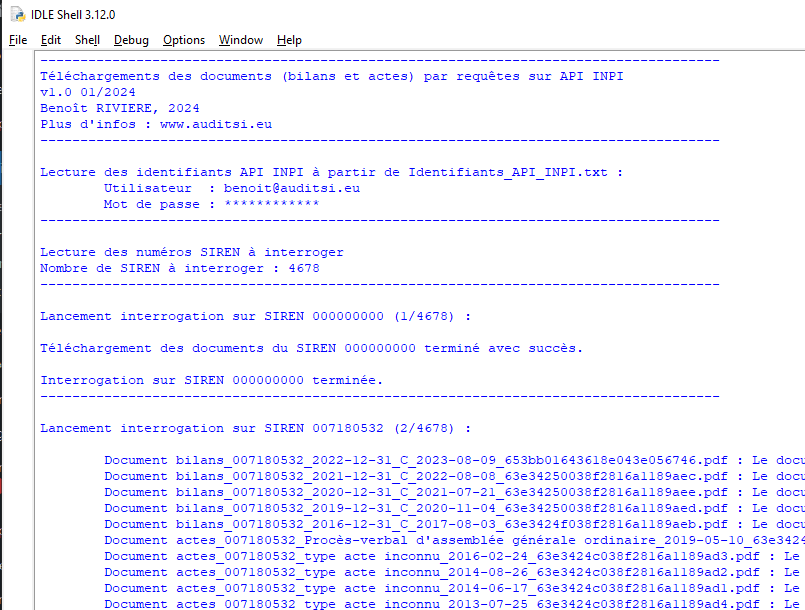 PYTHON API INPI