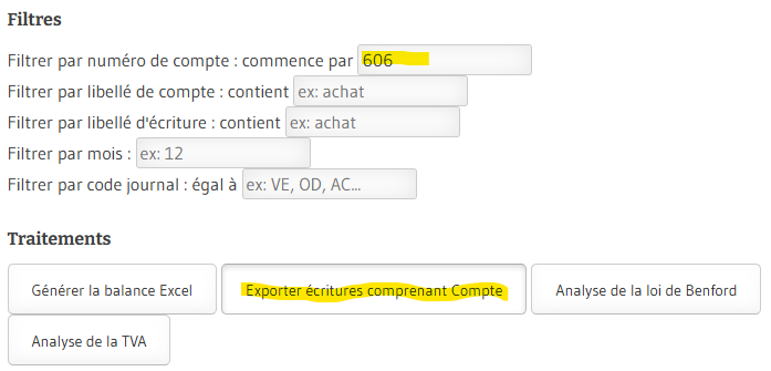 ANA-FEC2 Interface Ecritures Compte