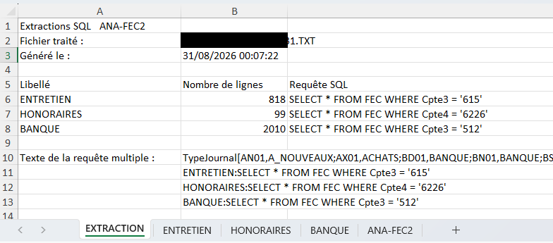ANA-FEC2 EXTRACTION