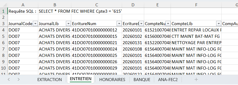 ANA-FEC2 Export Excel
