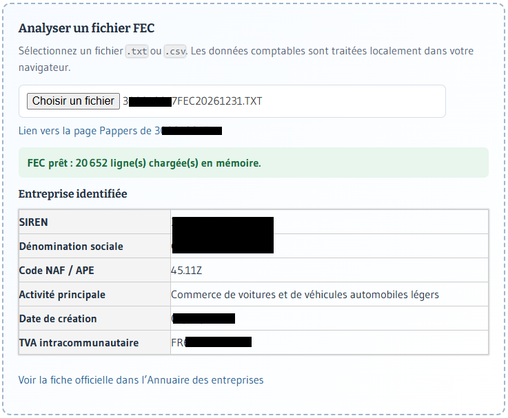 ANA-FEC2 Informations juridiques