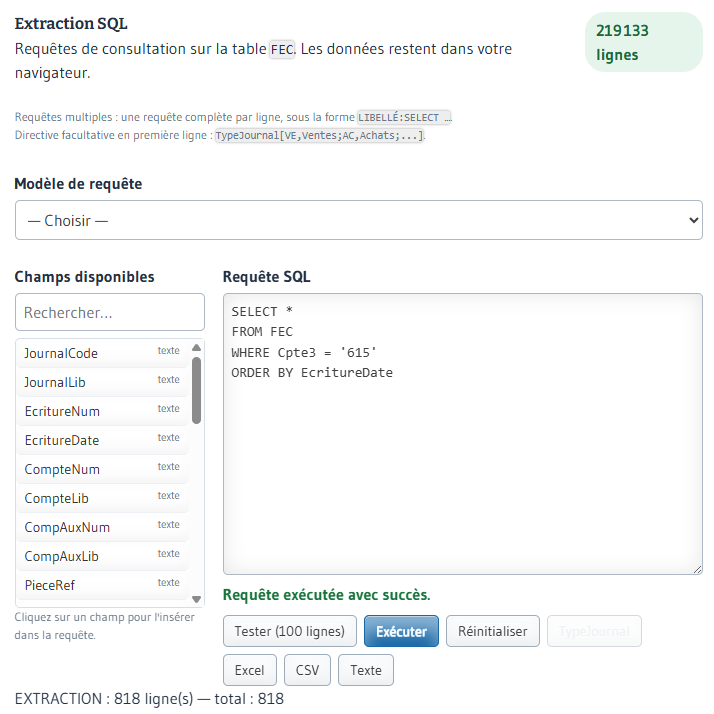 ANA-FEC2 SQL